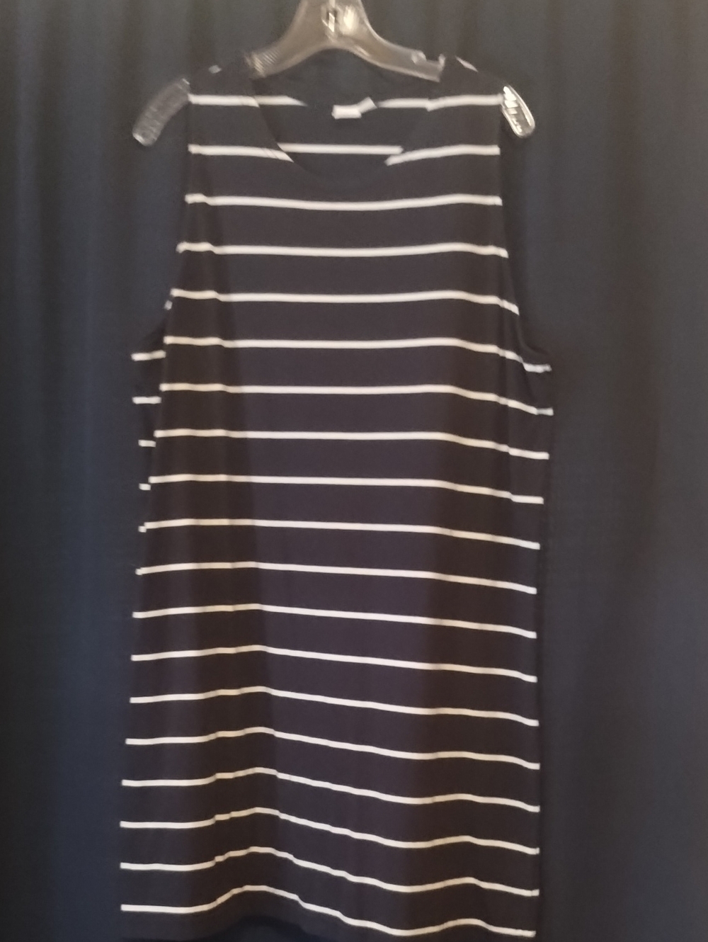 GAP Navy and White Striped Sleeveless Dress